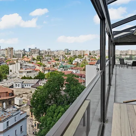 Crown Penthouse - Luxurious, & Vista Bukarest