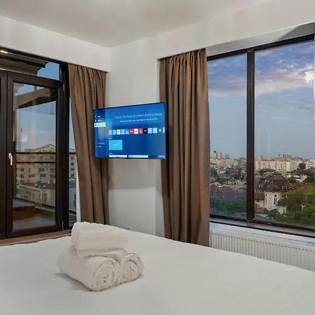 公寓 Crown Penthouse - Luxurious, & Vista 布加勒斯特